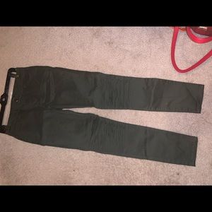 Olive green skinny jeans